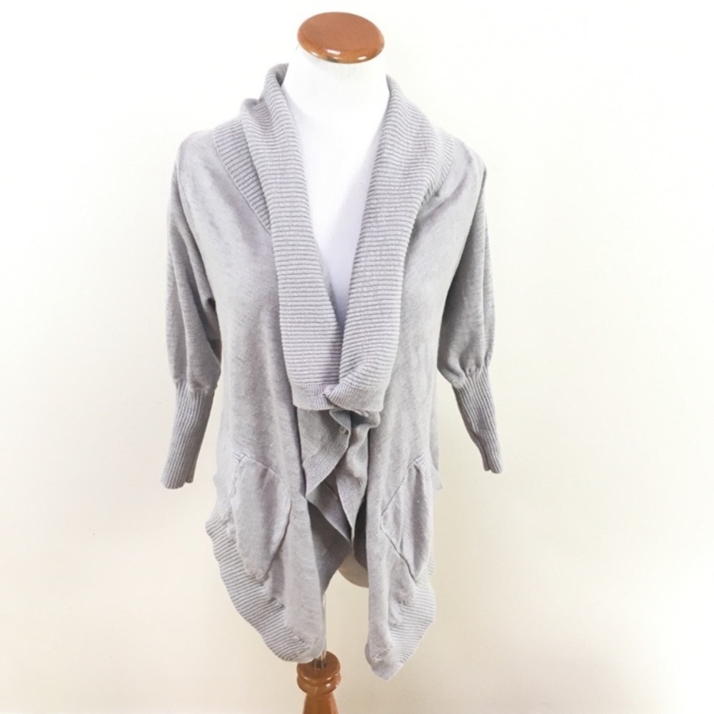 Aritzia Wilfred Linen Blend Oversize Cardigan Long Sleeve‎ Gray Women’s Small